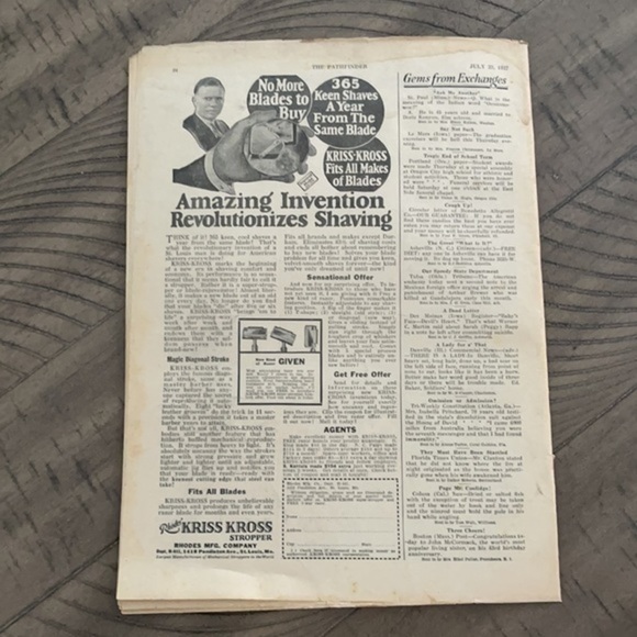 𝅺VINTAGE 100 Year Old Newspaper “The Pathfinder” Newspaper July 23, 1927 - Picture 7 of 7